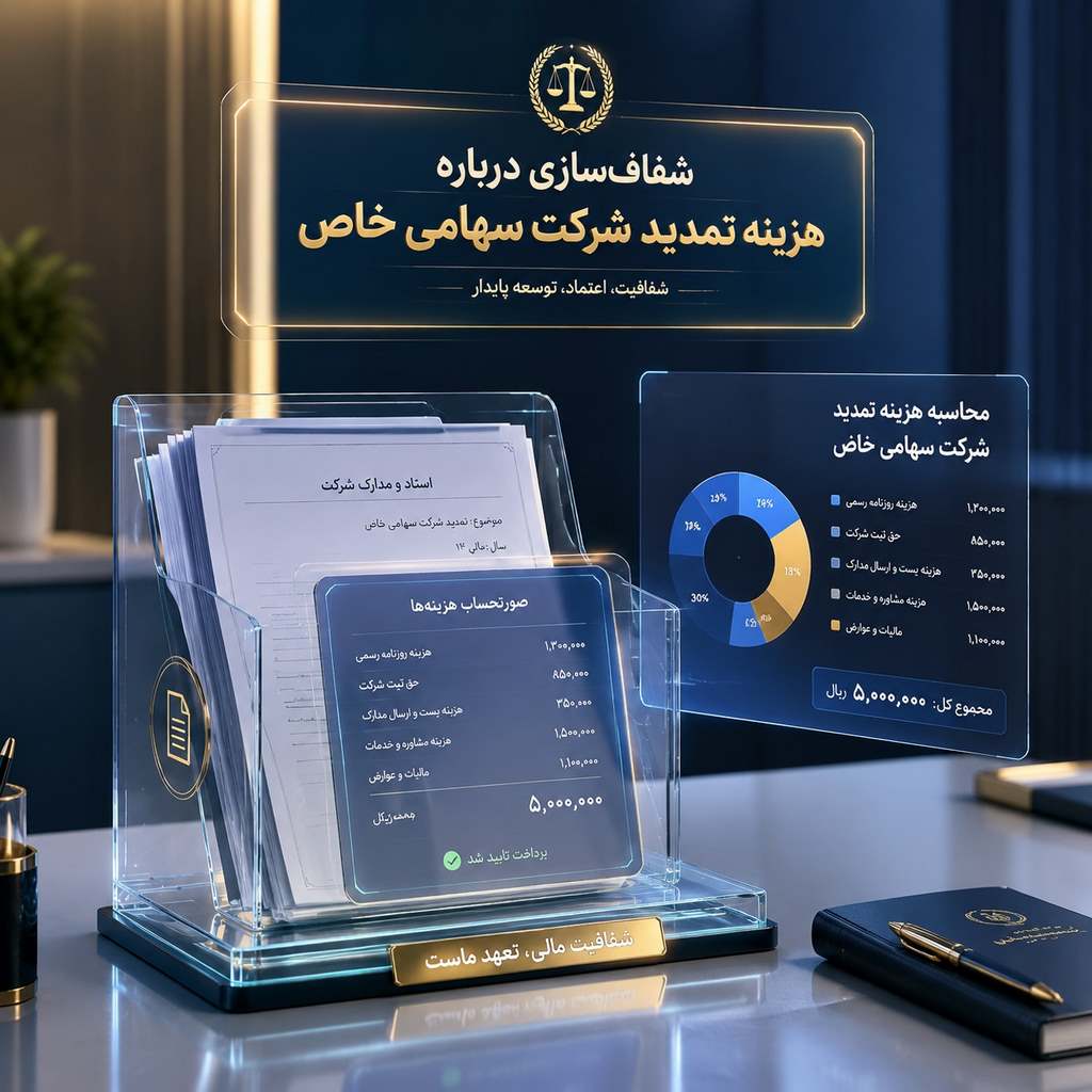 هزینه تمدید شرکت سهامی خاص 1405